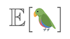Expected Parrot E[parrot] expectation-operator logo